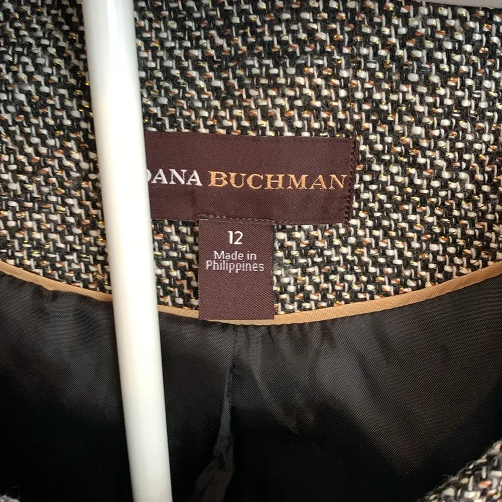 Dana Buchanan tweed jeweled and metallic blazer.‎ Worn about 3x